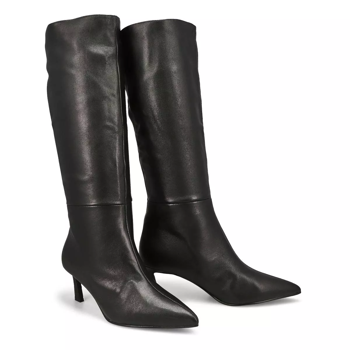 Affordable SteveMadden, Women's Lavan Leather Knee High Dress Boot - Black 0128