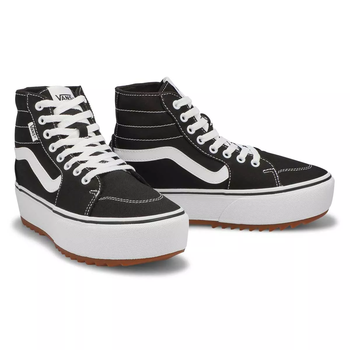 Cheap Vans, Women's Filmore Hi Tapered Platform ST Sneaker - Black 0125