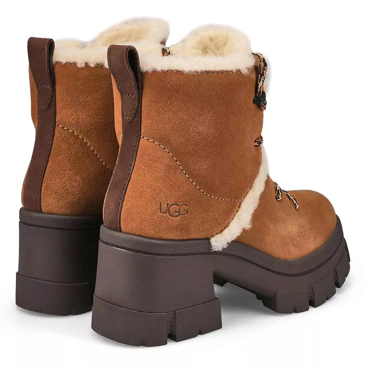 Affordable UGG, Women's Brooklyn Hiker Lace Up Boot - Chestnut 0116