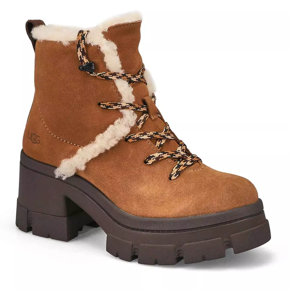 Affordable UGG, Women's Brooklyn Hiker Lace Up Boot - Chestnut 0116