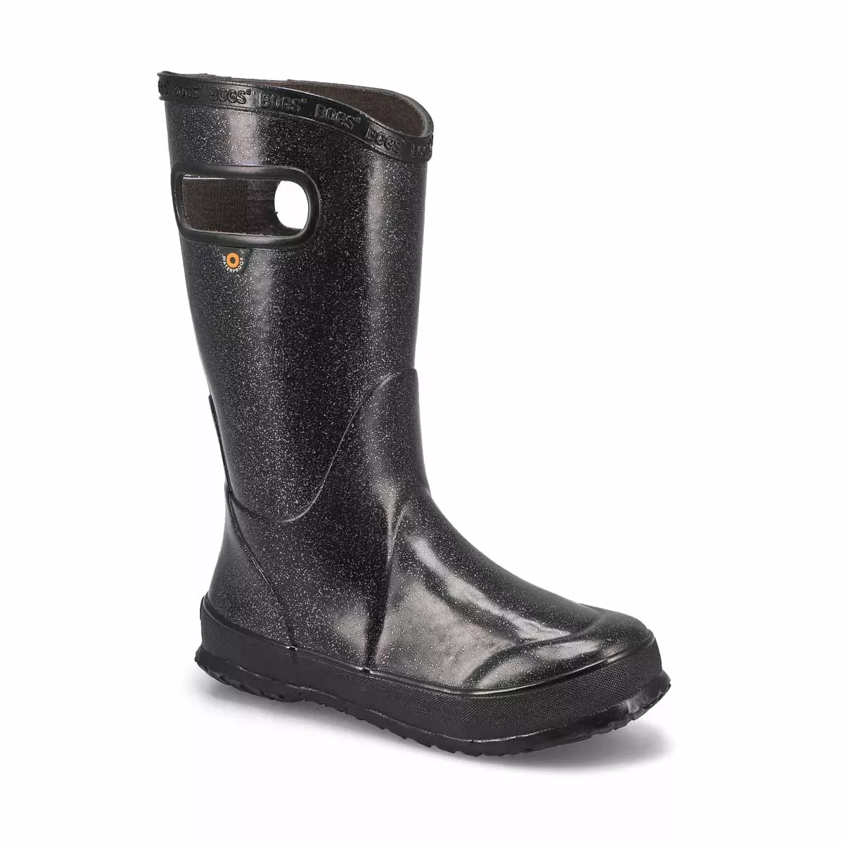 Affordable Bogs, Girl's Rainboot Glitter Rain Boot - Black 0129