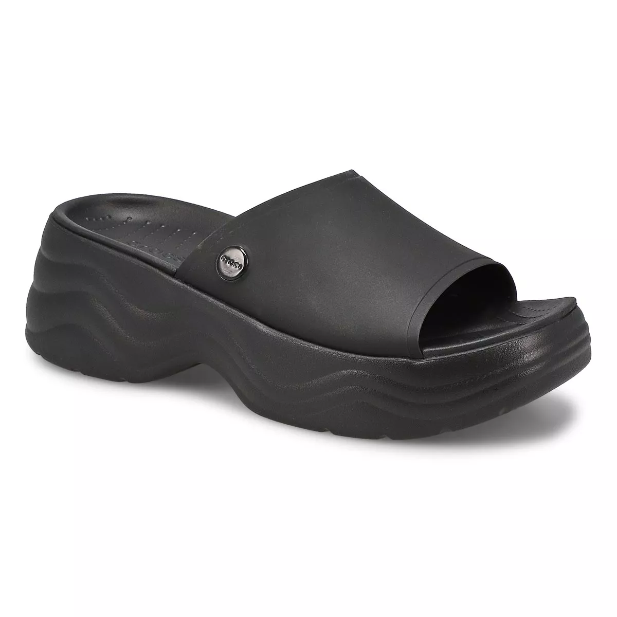 Crocs, Women's Skyline Platform Slide Sandal - Black 0127