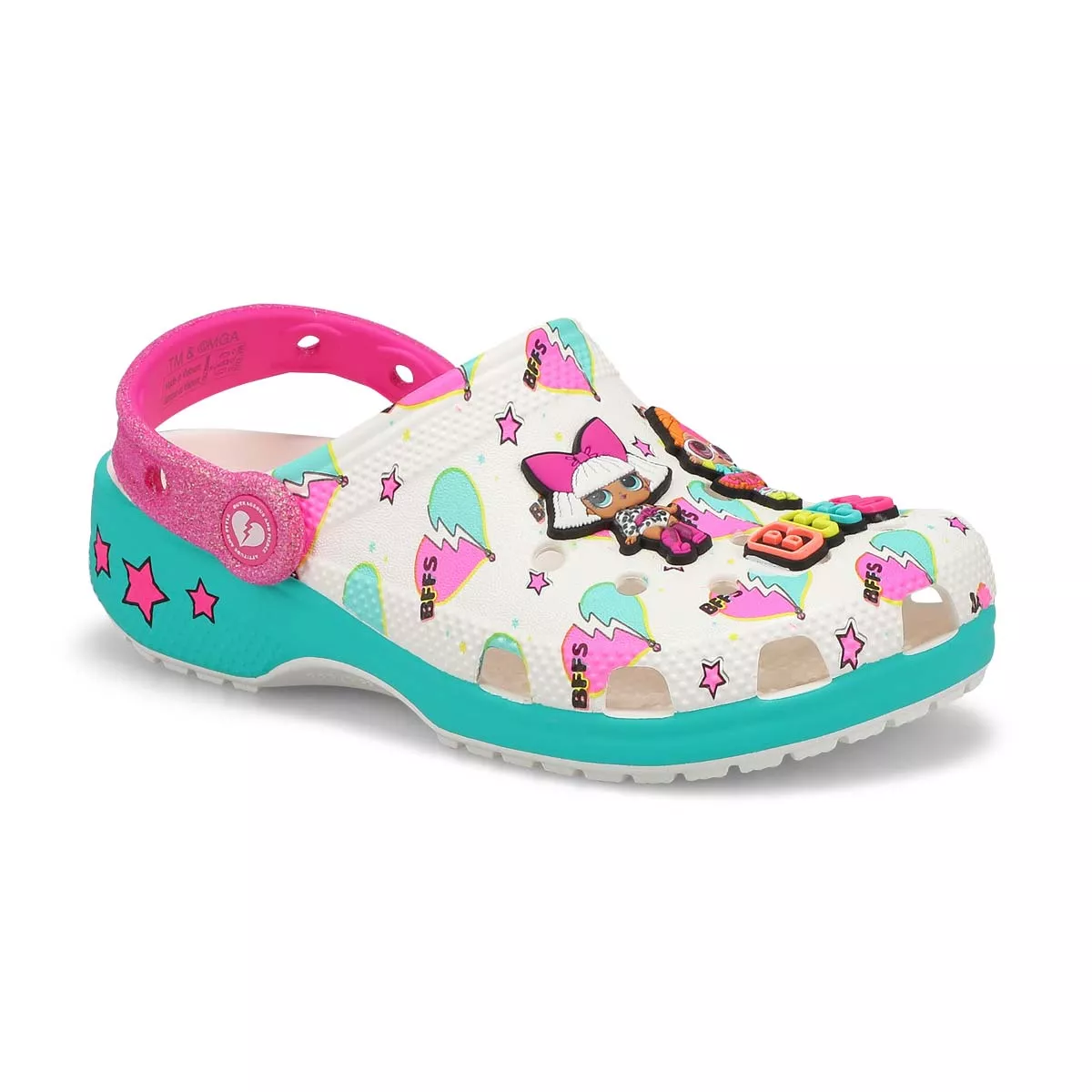 Crocs, Girls' LOL Surprise BFF Classic Clog - White 0127