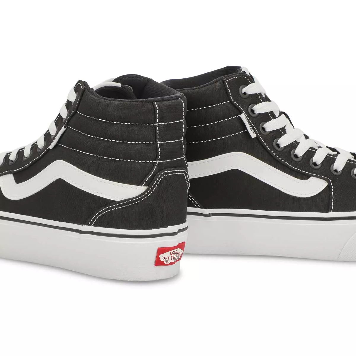 Cheap Vans, Women's Filmore Hi-Top Platform Sneaker - Black White 0125