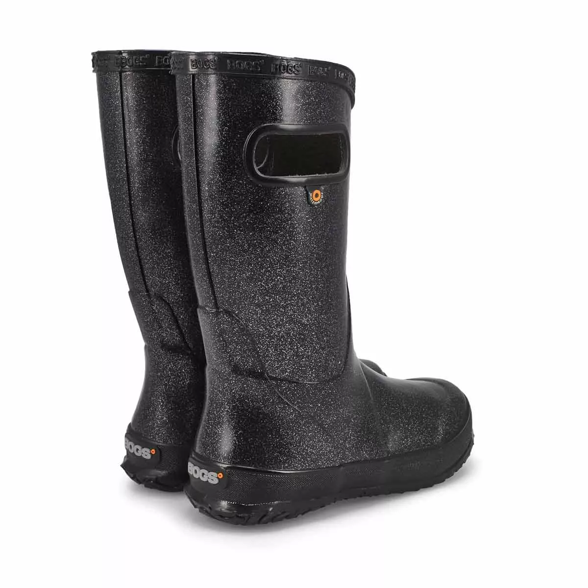 Affordable Bogs, Girl's Rainboot Glitter Rain Boot - Black 0129