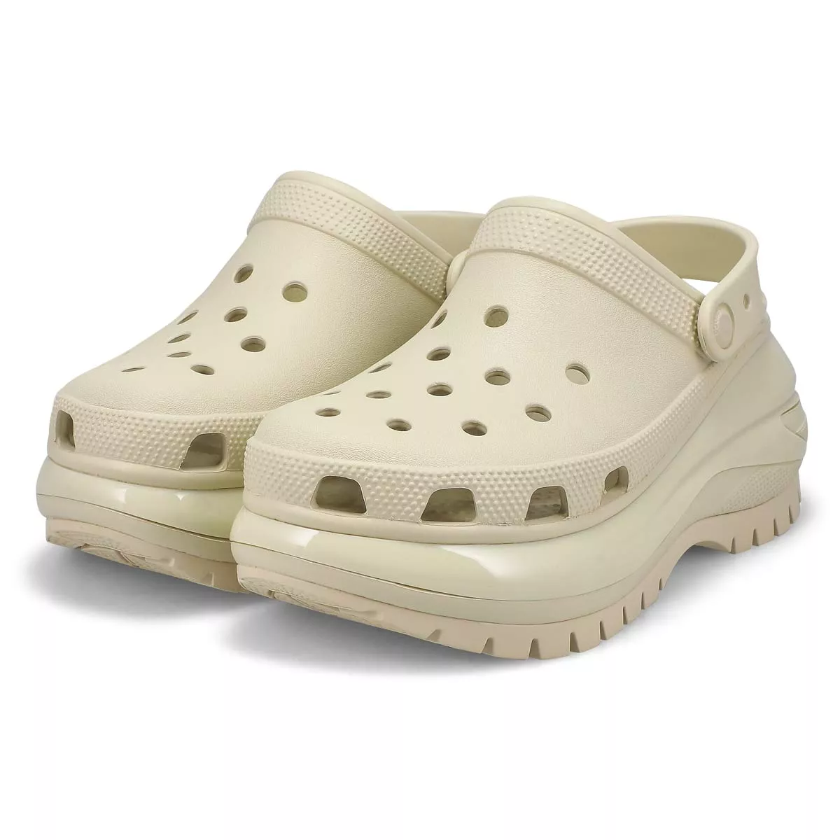 Affordable Crocs, Women's Classic Mega Crush Platform Clog - Bone 0127