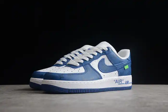 Cheap Louis Vuitton Nike Air Force 1 Low By Virgil Abloh White Royal 0123