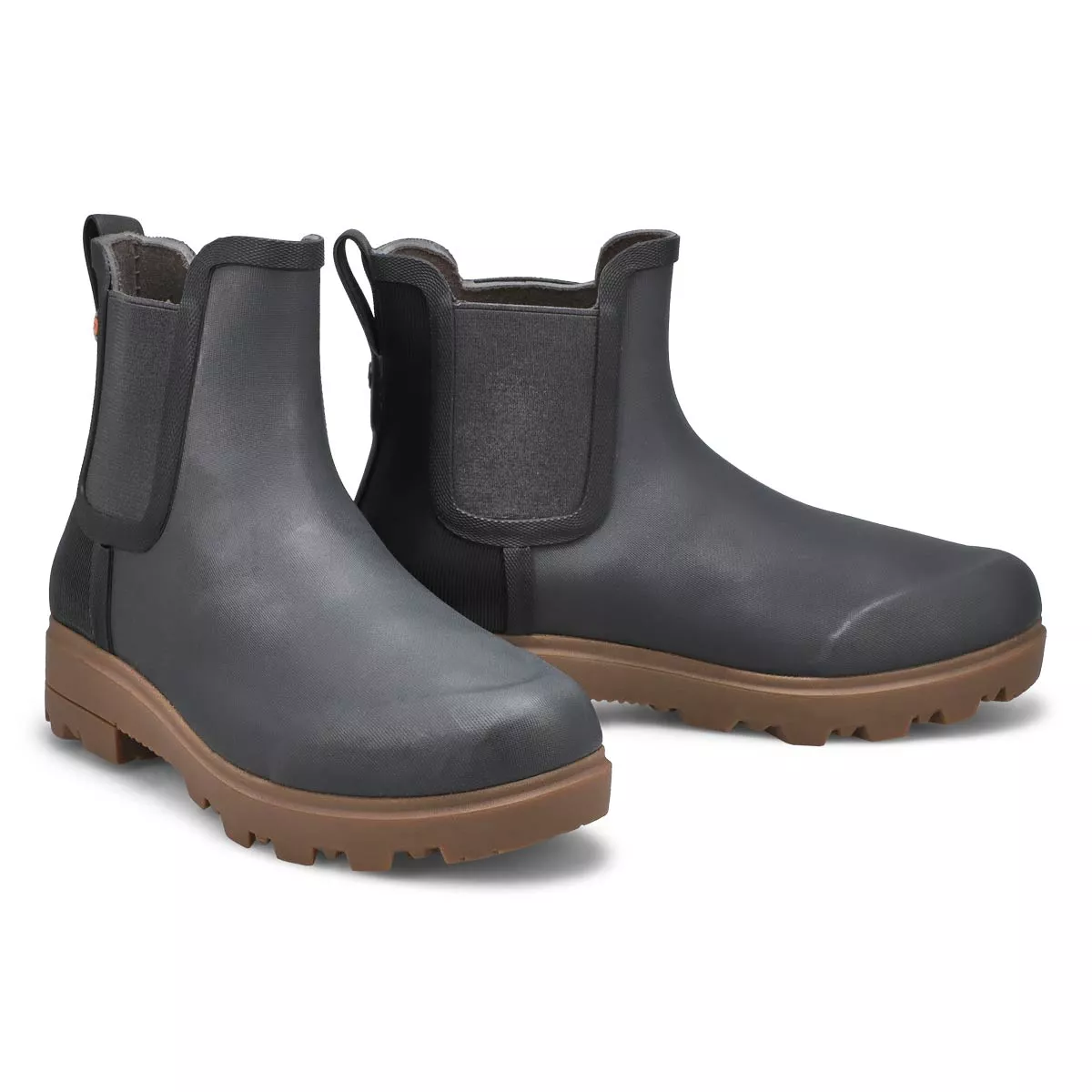 Cheap Bogs, Botte de pluie Chelsea HOLLY, gris foncé, femmes 0129