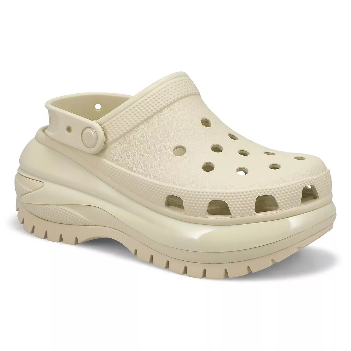 Affordable Crocs, Women's Classic Mega Crush Platform Clog - Bone 0127