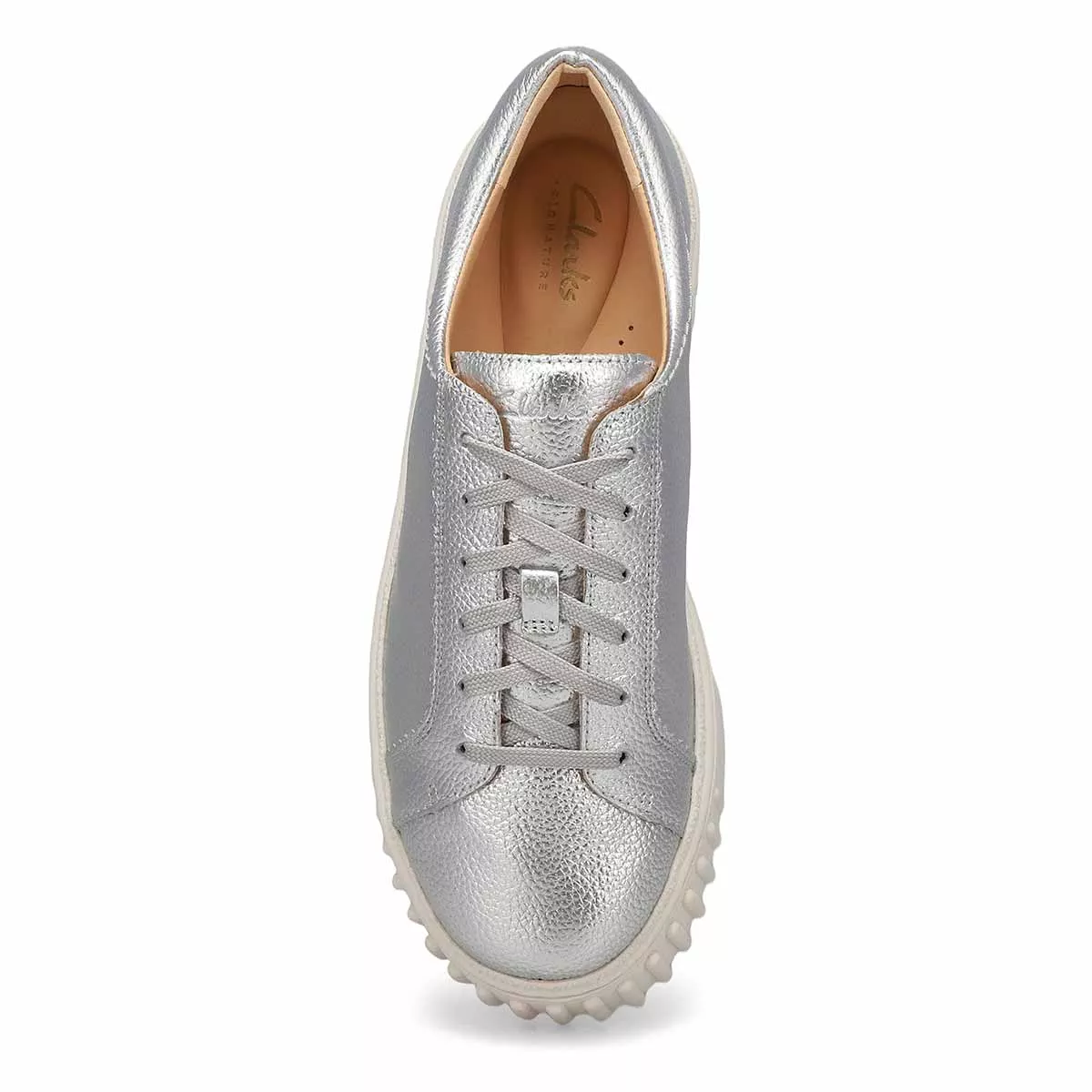 Affordable Clarks, Women's Mayhill Walk Lace Up Sneaker - Silver Metallic 0118